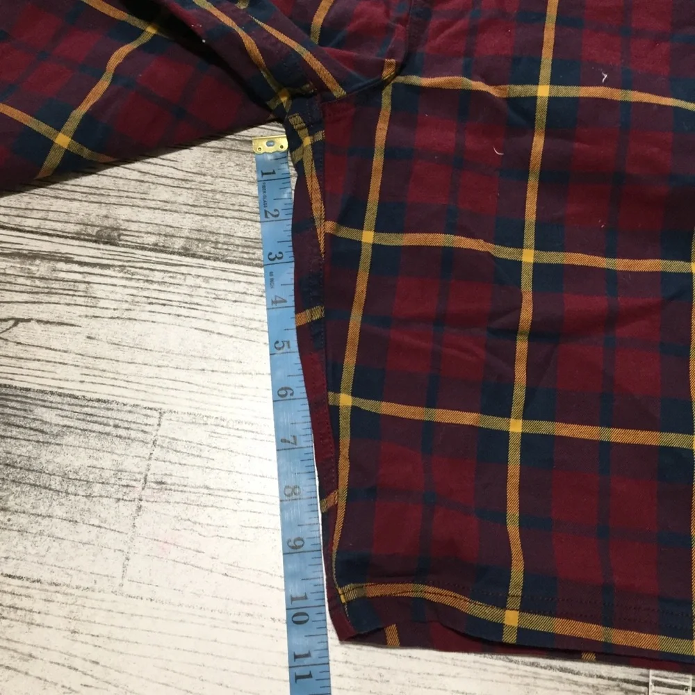Empyre Relaxed Plaid Chino Shorts Men’s 33 Red Blue (Inseam 10.5)